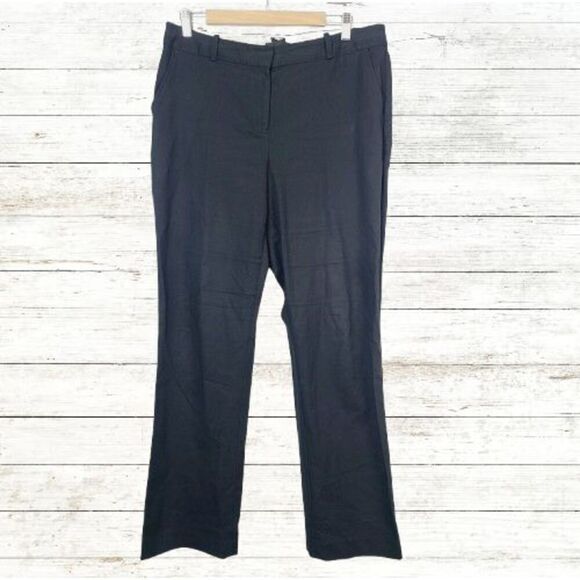 Talbots Freeport Curvy Pants Black 10‎ Pockets Straight Leg Dress Pant Slacks - Picture 1 of 7